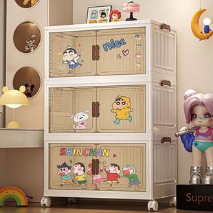 Cross-border Installation-free Storage Cabinet Storage Cabinet Home Children's Wardrobe Clothes Storage Cabinet Snack Toy Storage Box