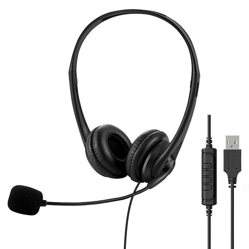 Auriculares con cable USB con control de micrófono Auriculares de alta calidad de sonido Tablet PC Universal image 7