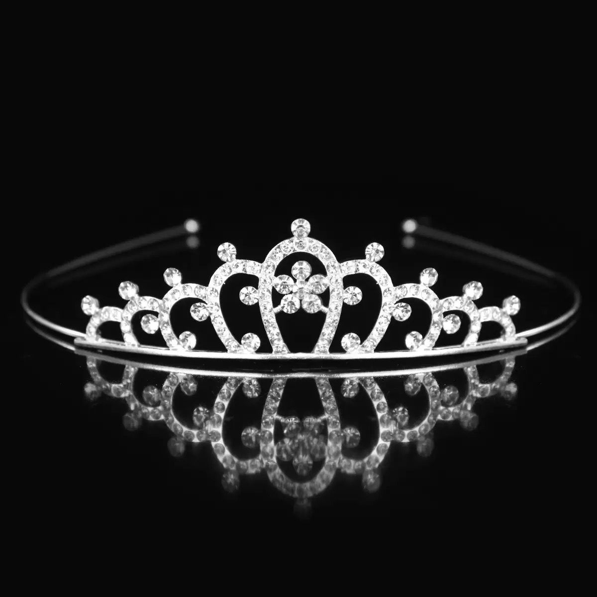 Princesa de moda coreana simple corona de cumpleaños coronas de cabello bandas de alea diamante para niños coronas pequeñas