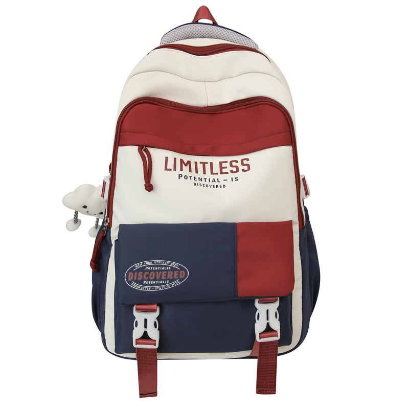 Mochilas escolares de alto valor facial nuevas estudiantes de primavera 2025 moda ligera y viajes al aire libre de gran capacidad con bolsos de hombro