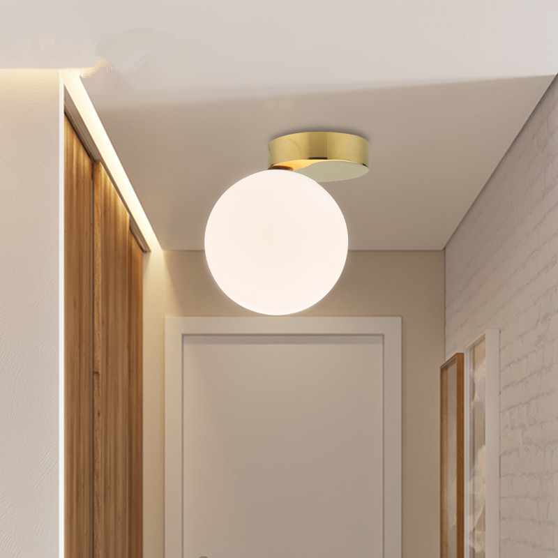 Lámparas nórdicas pasillo iluminación de techo artística personalidad creativa iluminación de estudio moda simple pasillo armario lámpara de pared de succión