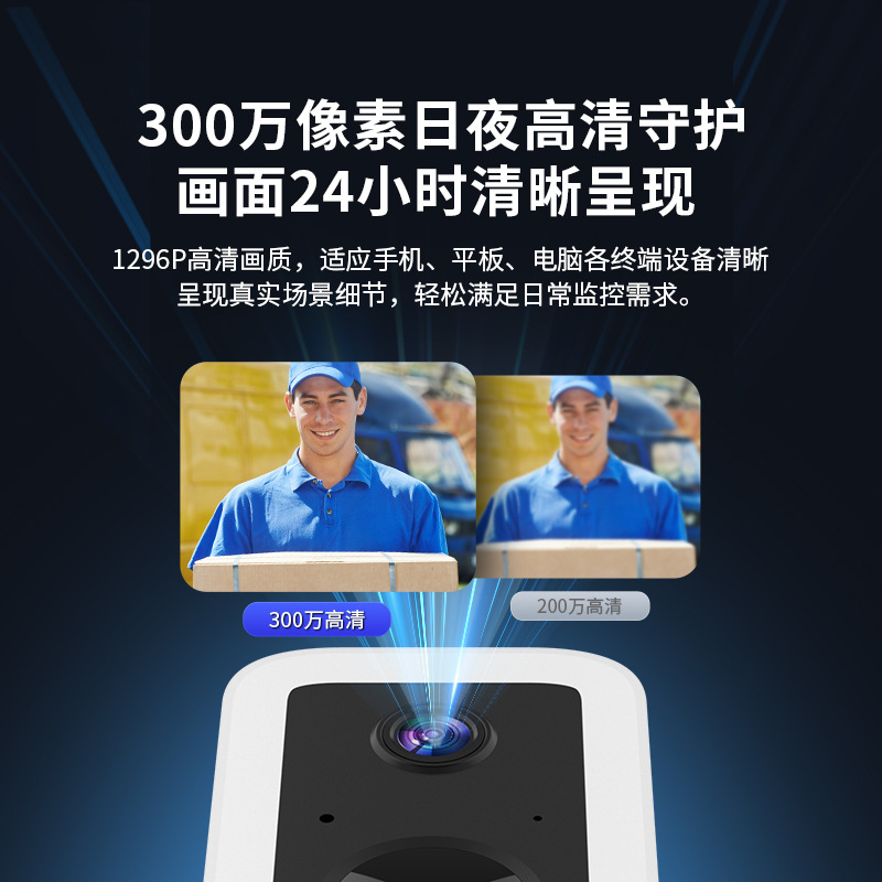 Cámara sin enchufable, cámara de batería, cámara de vigilancia inalámbrica inteligente, monitor interior 360, visión nocturna