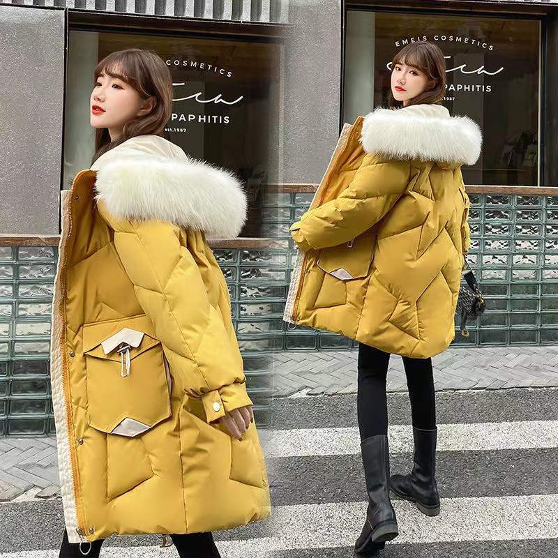 2022冬季新款韩版时尚百搭大码加厚保暖羽绒棉服外套