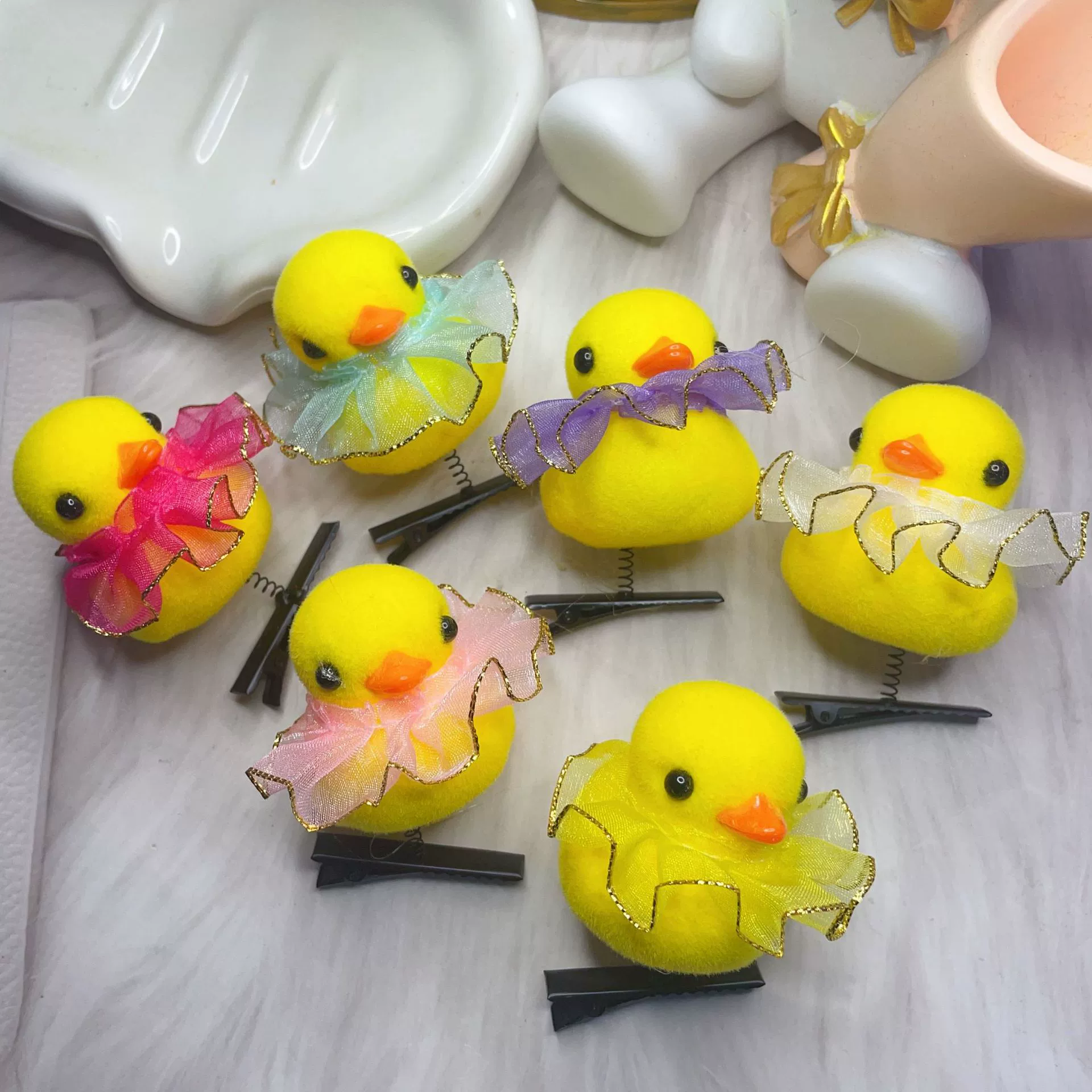 Зажим для волос (B.Duck) Жёлтая утка, милый аксессуар для детей, 4 × 2 × 5 см