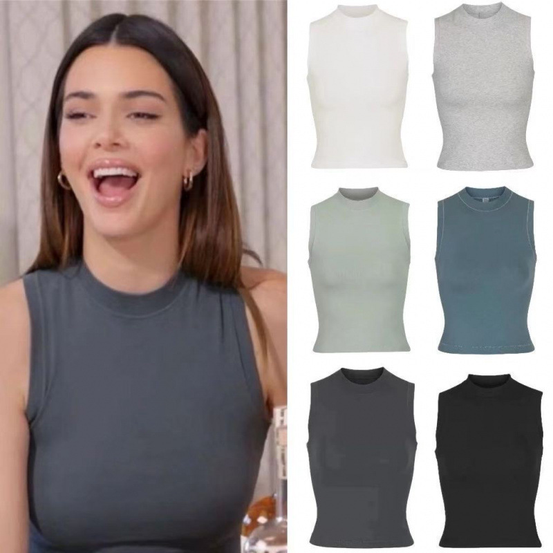 Skims Kendall Jenner Style Kim Kardashian Alternative Basic Sleeveless Tank Top Slim Fit Camisole