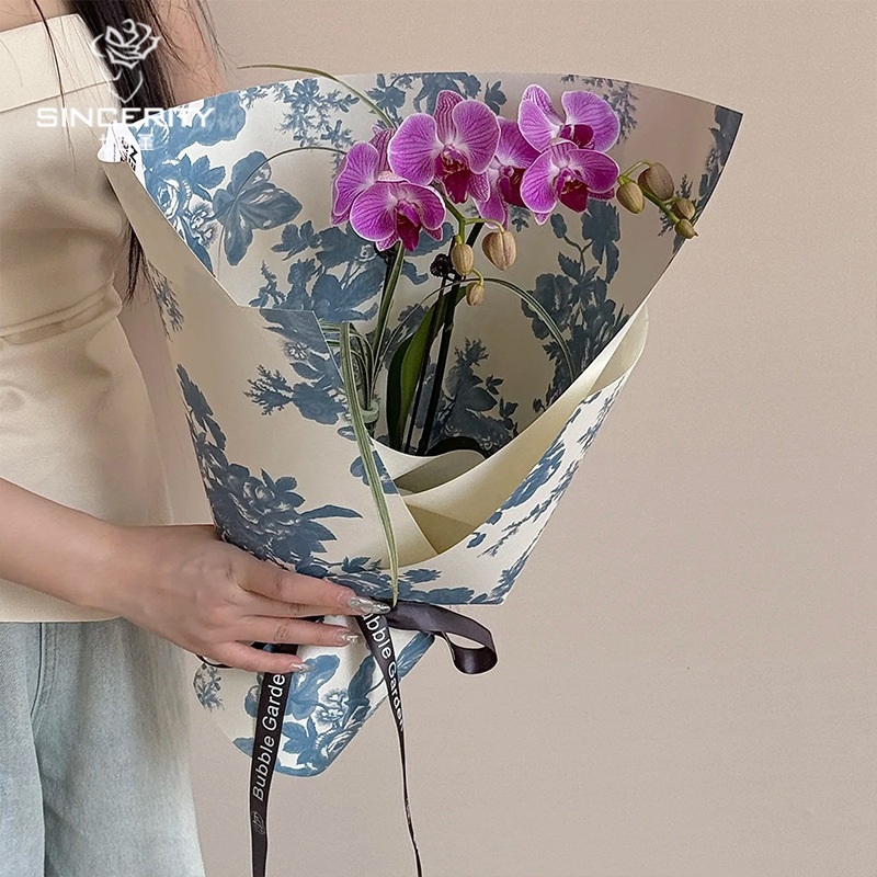 Siete colores, 180g, cartón duro impreso grueso, papel de embalaje de flores, ramo, papel de modelado de flores, material de bricolaje floral