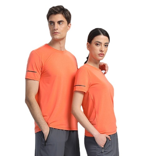 (不补货）速干T恤男女同款短袖套头运动上衣夏季纯色跑步服透气