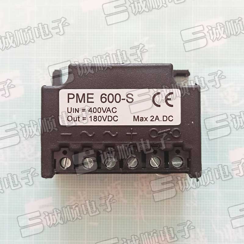PME 600-S Uin = 400 VAC Uout = 180 VDC Max 2A. DC