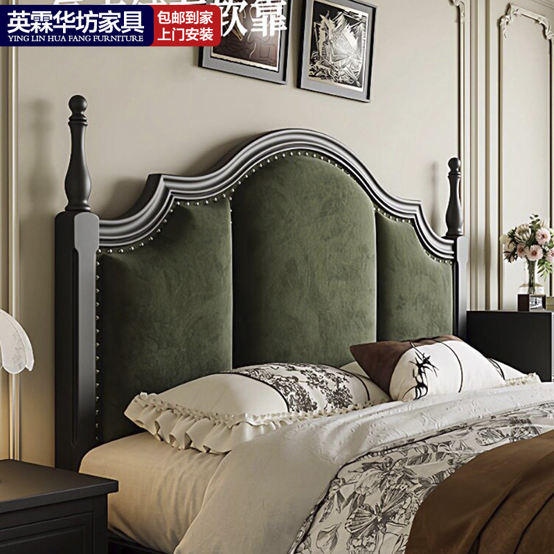 French-Style Vintage Solid Wood Bed with High-End Storage, 2m Large Bed with Antique-Style Soft Upholstery, Luxurious Master Bedroom, 1.8m Double Bed French-Style Vintage Solid Wood Bed with High-End Storage, 2m Large Bed with Antique-Style Soft Upholstery, Luxurious Master Bedroom, 1.8m Double Bed