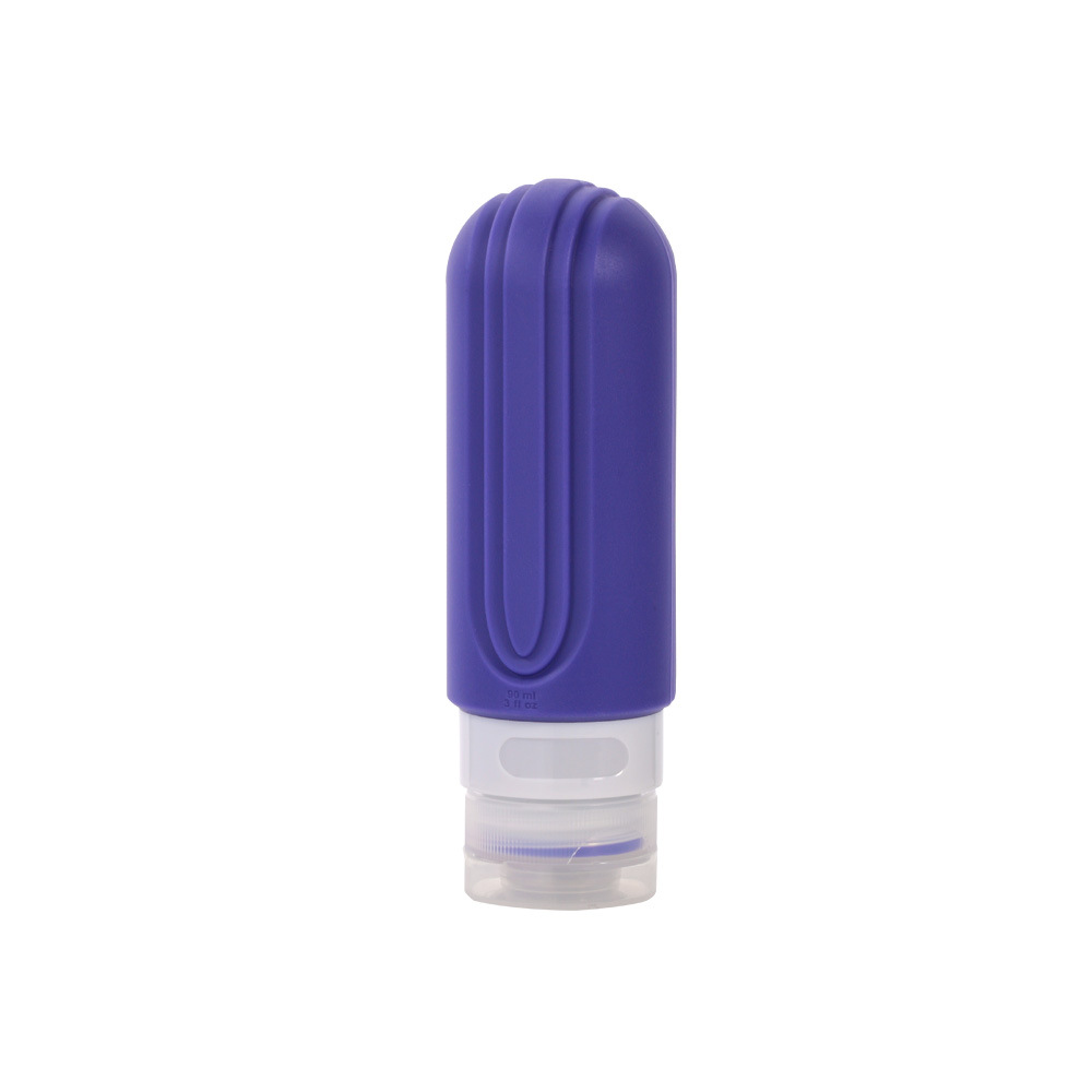 90ml; violeta oscura - botella de flecha; silicona ecológica