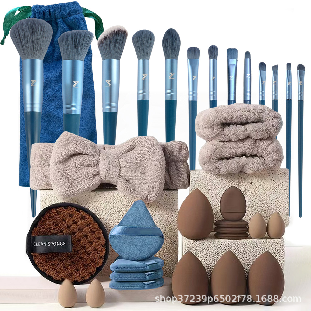 33 juegos de pinceles de maquillaje, pinceles de sombra de ojos, pinceles de polvo sueltos, fáciles de quitar el polvo, maquillaje uniforme, juego de pinceles de maquillaje