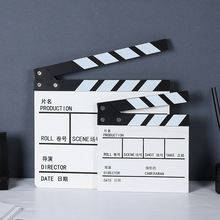 电影打板道具场记板摄影拍照创意装饰品摆件拍板导演板木质批发