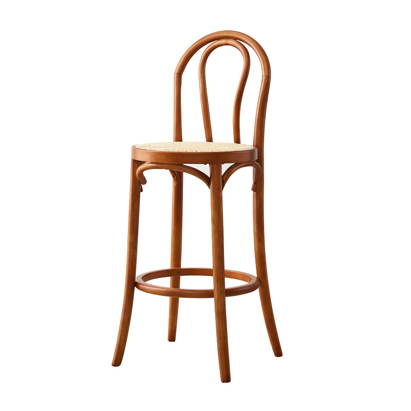 Mesa de comedor de hotel de caja de madera maciza cadena de restaurantes occidentales diseñadores de estilo antiguo asiento de tela de caña