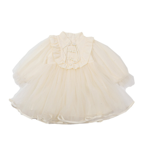 Girls' Dress Autumn  New Fashion Children's Chinese Style Baby Net Princess Dress Ancient Style Skirt