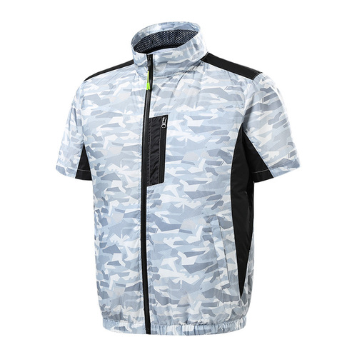 Cross-border summer smart refrigeration and cooling air-conditioning clothing short-sleeved large fan outdoor sun protection work uniform manufacturer direct sale