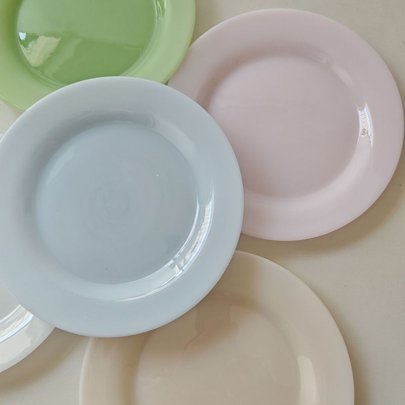 韓国ミルク翡翠ガラスプレートガラスプレートマグマッチングコーヒープレート卸売イン高価値食器トレイ|undefined