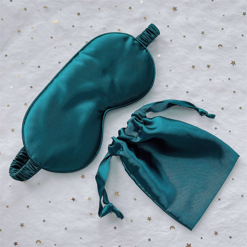 En stock máscara de ojo de seda artificial lazo bolsa nudo regalo de boda traje de seda sueño sombreado máscara de ojo