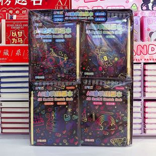 New Creative and High-Looking A6 Graffiti Scratch Book for Students to Use Their Imagination to Create Graffiti Books by Hand Wholesale