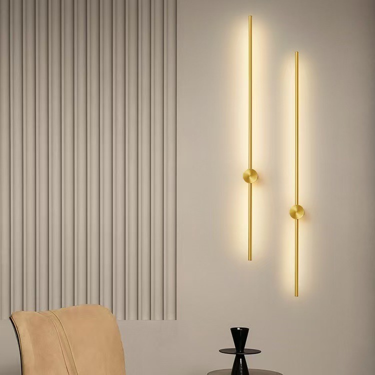 Luz de pared minimalista giratoria lujosa moderna pared de fondo de sala de estar nórdica creativa dormitorio luces de venta caliente