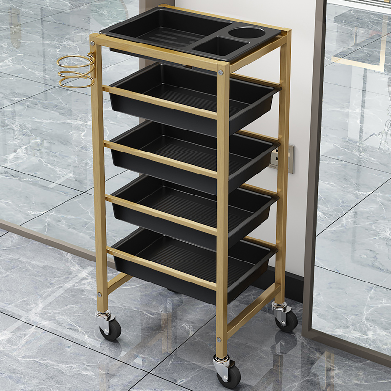 Nuevo cochecito de peluquería, carrito de herramientas, estante multifuncional, carrito de barra de peluquería, barbería, carrito de teñido en caliente al por mayor