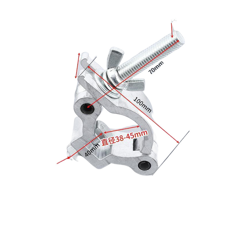 알루미늄 합금 패스너 크로스 유니버셜 패스너 비계 강관 버클 회전식 알루미늄 합금 패스너 원형 파이프 고정 버클