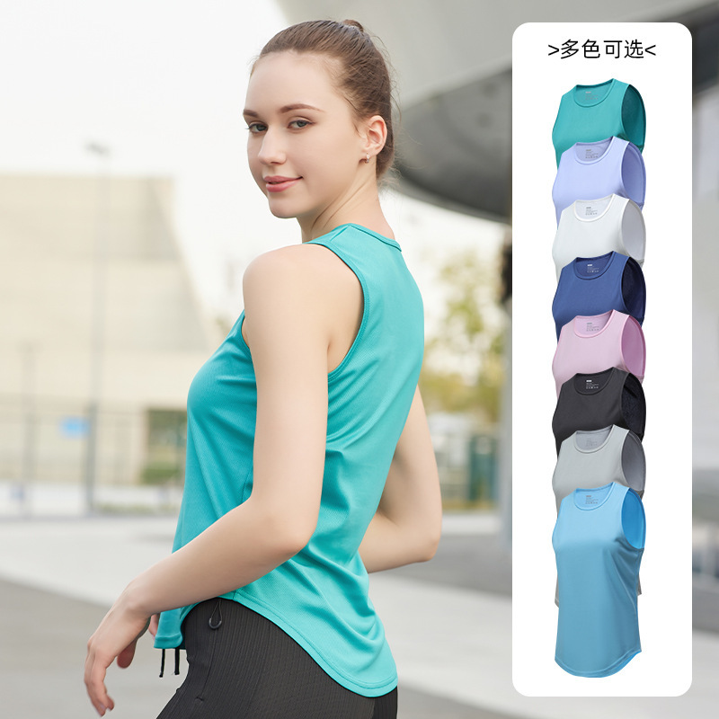 Summer New Outdoor Sports Quick-Drying Vest Women's Professional Fitness Running Loose Breathable Yoga Wear Sleeveless Top Summer New Outdoor Sports Quick-Drying Vest Women's Professional Fitness Running Loose Breathable Yoga Wear Sleeveless Top