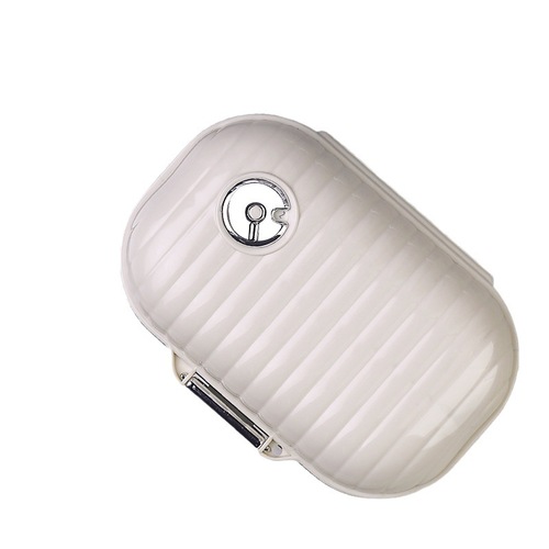 Portable medicine dispensing box, three meals a day, seven days a week, pill splitter, sealed, moisture-proof multi-grid medicine box