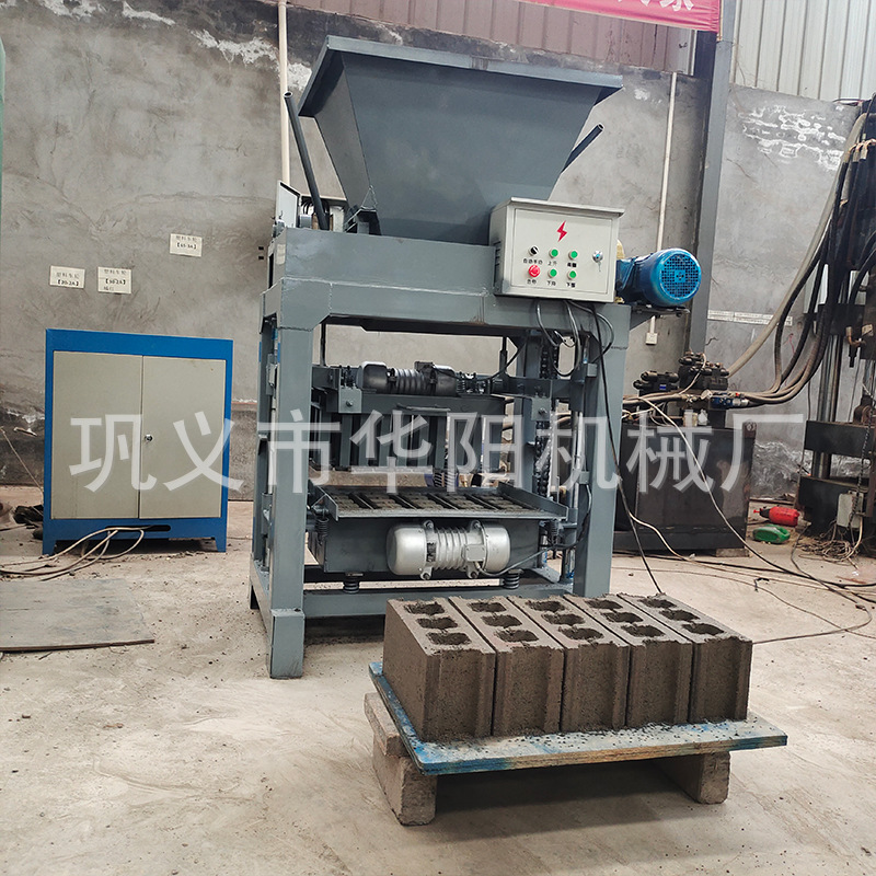 小型水泥空心砖机透水砖机厂家煤灰免烧制砖机半自动制砖机