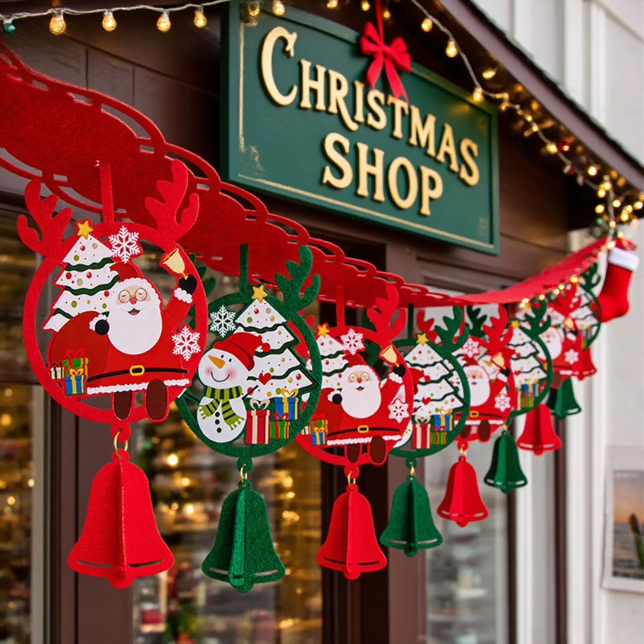 圣诞节装饰品圣诞拉花拉旗挂件商场吊饰挂饰装饰场景氛围布置2025