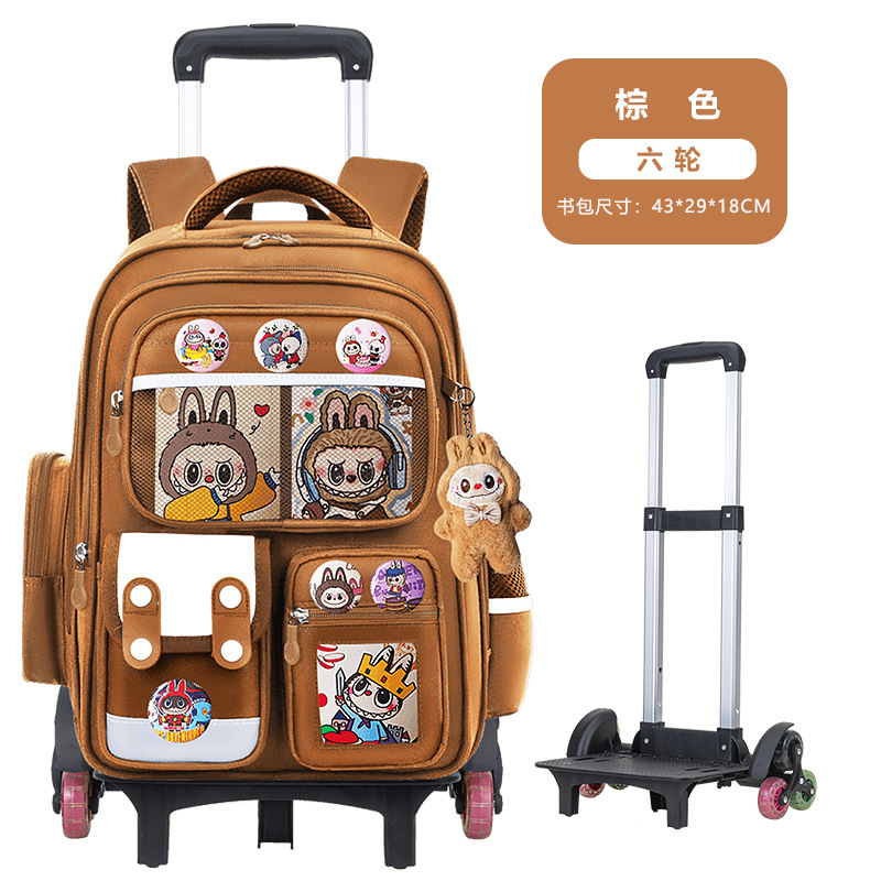 26 nuevas mochilas de tirón para estudiantes de primaria 23 a 6 o grado niños de dibujos animados mochilas de hombro de gran capacidad para niños y niñas