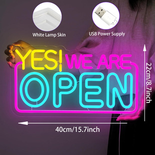 Amazon hot-selling store open business brand back panel styling light decorative light USB powered LED neon light