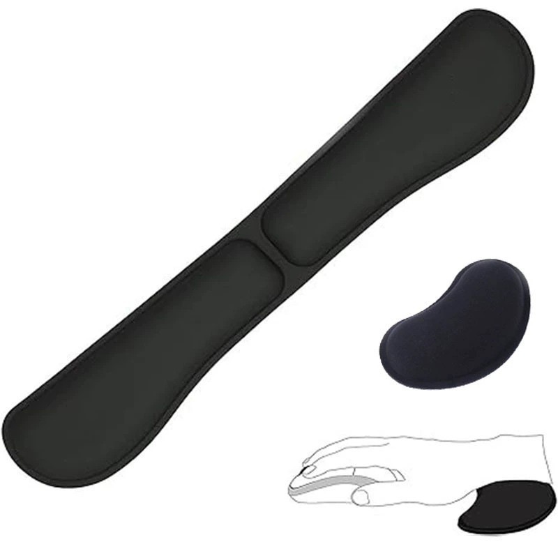 Alfombrilla de ratón de espuma viscoelástica de goma Amazon, almohadilla de muñeca antideslizante para oficina, almohada de descanso para manos con teclado de rebote lento