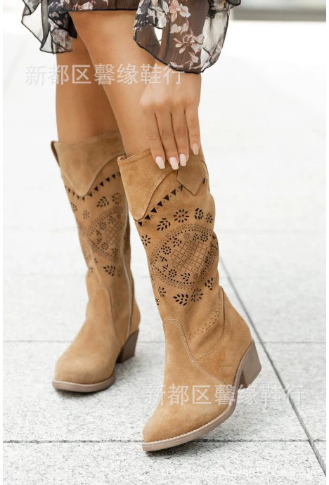 High boots with zipper, (Cross-border trading), plus size