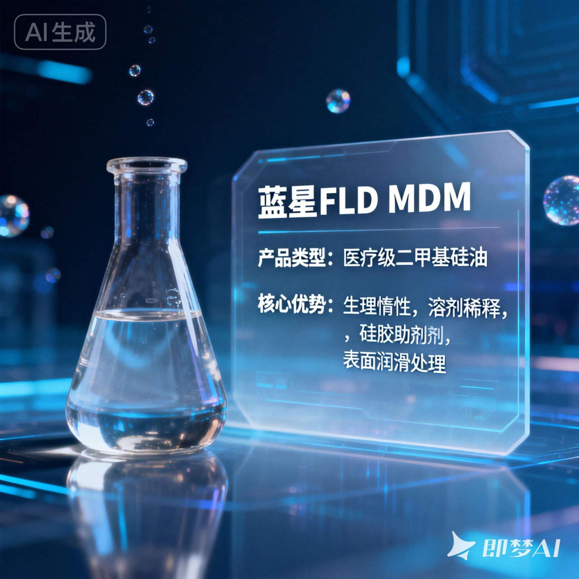 蓝星FLD MDM二甲基硅油生理惰性溶剂稀释硅胶助剂表面润滑处理
