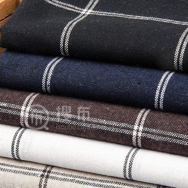 韩版现货供应涤棉色织大格子厂家直销南通织布厂淘现货先染布