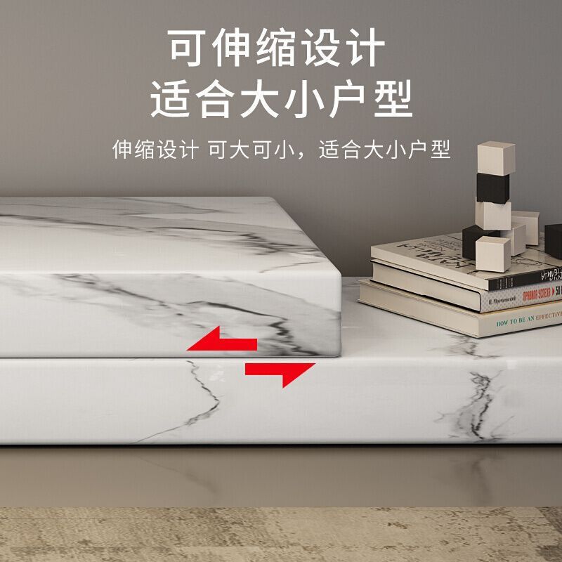 Nuevo mueble de TV suspendido de losa de roca de lujo ligero, combinación de traje premium de lujo ligero italiano, mueble de TV suspendido minimalista, aterrizaje