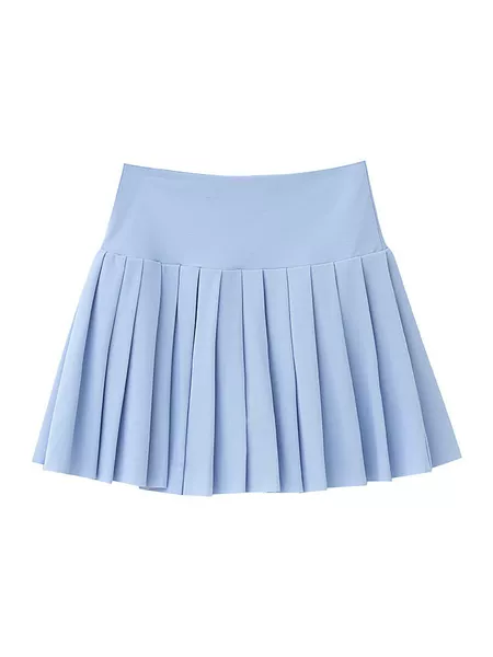 Petite A-Line Skirt Badminton Sports Short Skirt High Waist Pleated Skirt Slimming Summer New Yoga Half Skirt