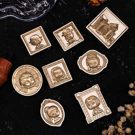 火漆印章头世界名画异性浮雕精心雕刻梵高蒙娜丽莎章头礼品封口贴