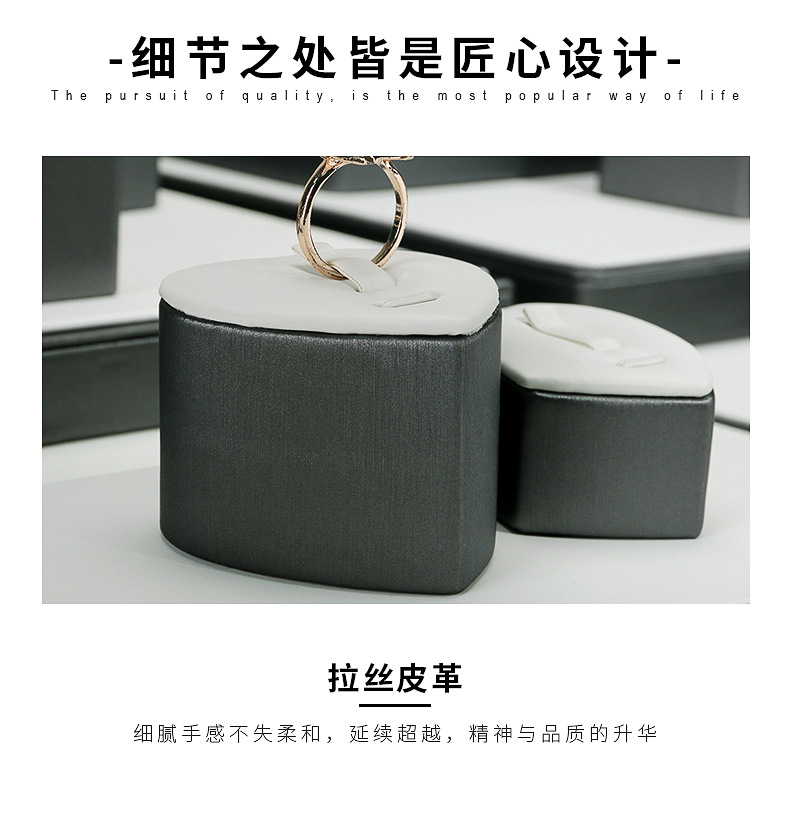 A020-(22-14)灰配白色拉丝平柜展示陈列-(今伟创系