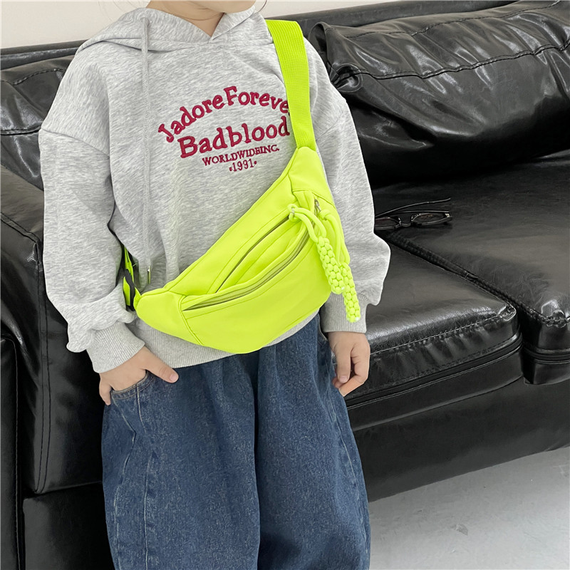 Bolsa pequeña para niños de estilo coreano nuevo macaron color sólido bolsa pequeña bolsa de pecho moda chico bolsa de mensajero estilo occidental bolso de la cintura del bebé