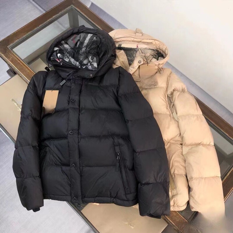 Correct Version B Brand 25 Winter New Striped Detachable Hooded Thickened Cold-Proof Unisex down Jacket Wholesale