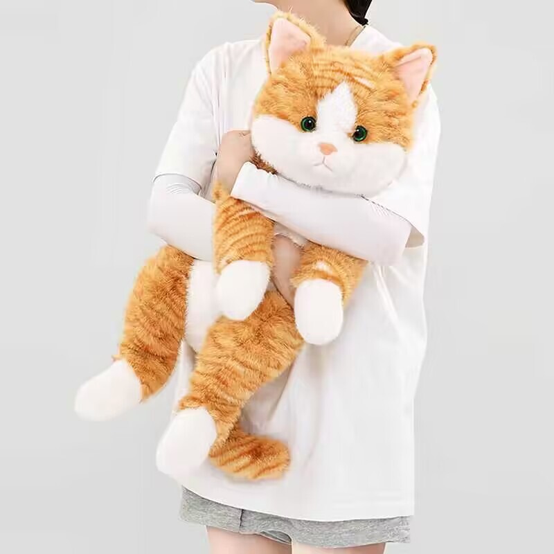 Hugging Baby Genuine Cute Simulation Cat Plush Doll Children's Accompanying Sleeping Doll Birthday Gift for Girls