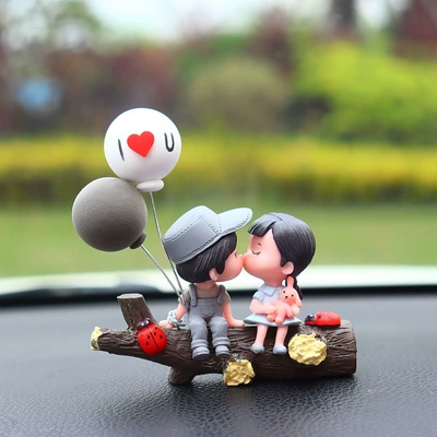 Interior Decorations, Small Car Ornaments, Car ornaments - bucked-grey-couple-balloon-two-bugs