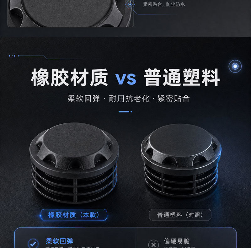 Bumper Anti-Collision Thickened Anti-Rust Protective Cover Suitable for the Side Large Plug of the Luyuan K50 Electric Vehicle Guard Bar