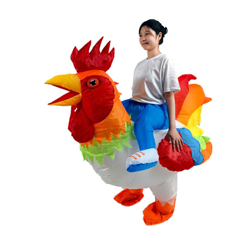 Amazon Holiday Inflatable Doll Animal Props Halloween Party Funny Cosplay Rooster Inflatable Suit