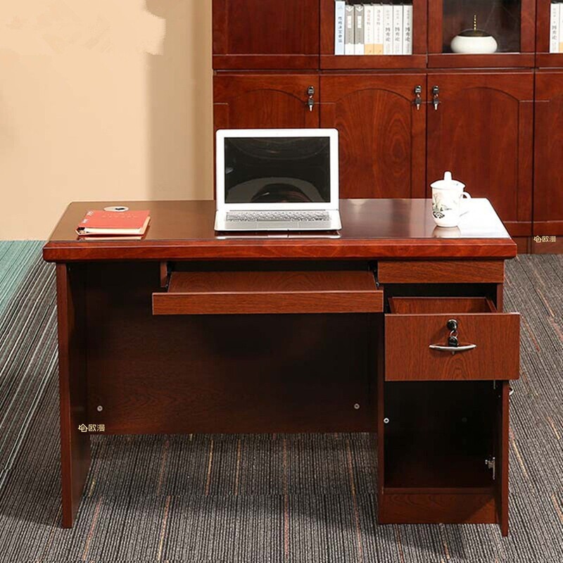 Zhongtai High-Quality Office Furniture 1.2m Walnut Color Modern Chinese Style Painted 1.4m Computer Desk Executive Office Desk