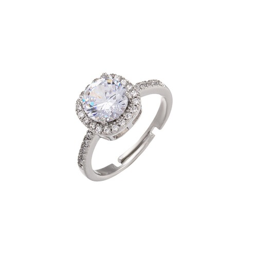 Korean-inspired Instagram-style minimalist exquisite zirconia ring for women, unique design, openable and adjustable finger ring, pearl jewelry.