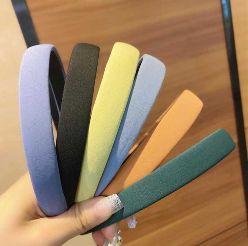 Non-Slip Pressing Hair Hoop Internet Celebrity Broken Hair Stamp Simple Solid Color Hair Hoop Headwear