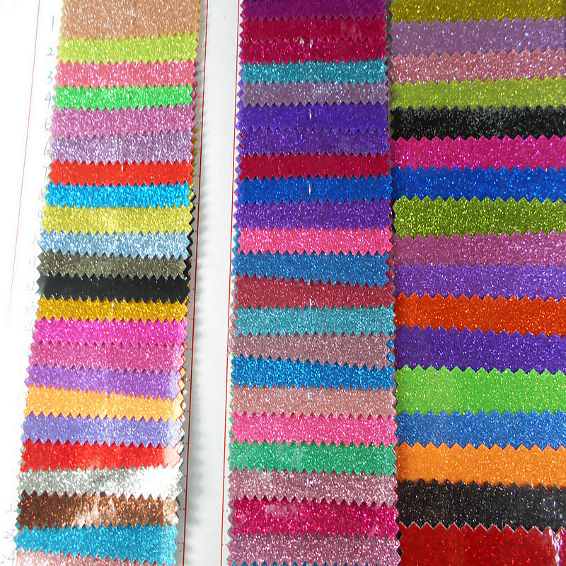 巴黎钻石细粉葱PVC透明胶面 底部金葱格利特闪光人造革箱包手袋料