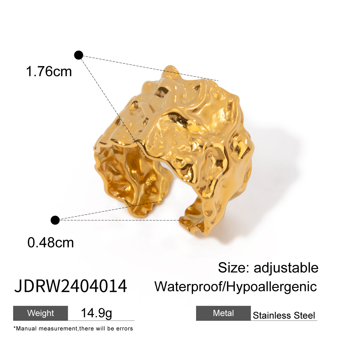 Jieding anillo europeo y americano, acero de titanio, joyas que no se desvanece, lujo ligero, anillos de alta calidad, joyas de acero inoxidable, anillos transfronterizos